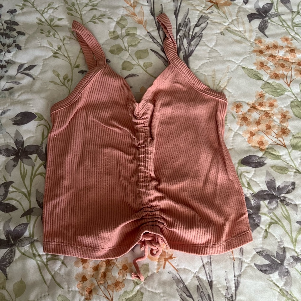 Pink Ruched Tank Top